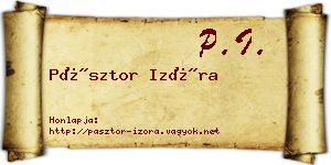 Pásztor Izóra névjegykártya